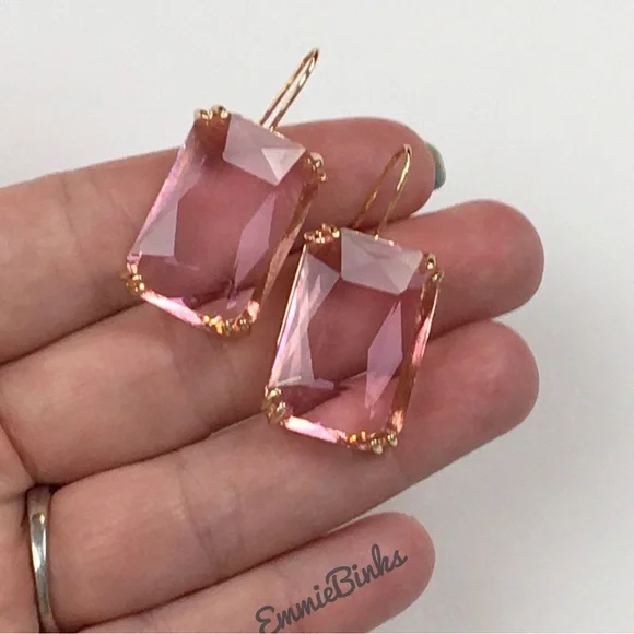 New For Love and Lemons Flirty Pink Drop Earrings - Picture 7 of 10